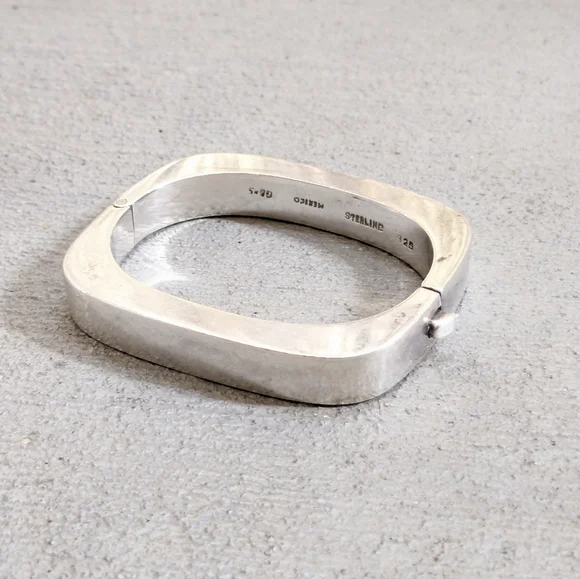 Vintage Taxco Sterling Silver Bracelet 6.5" - Picture 1 of 13